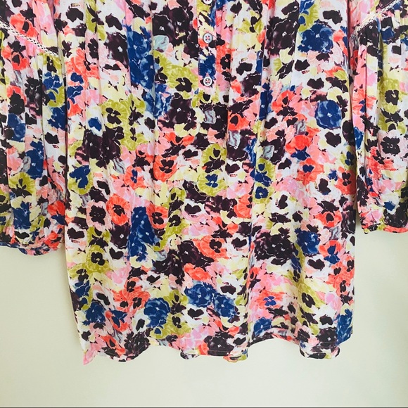 Anthropologie Maeve Pansy Field Peasant Boho Top - Picture 8 of 13